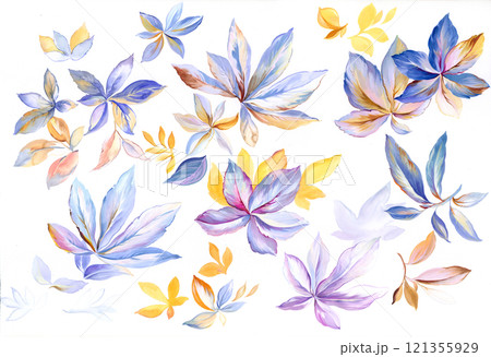 Aesthetic Hand   Drawn Floral Curly Graphics 121355929