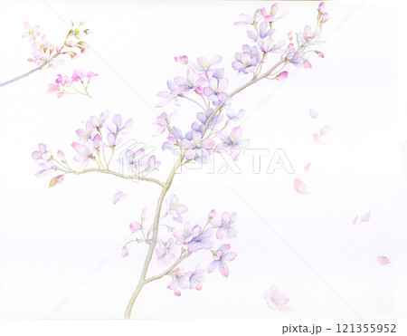 Graceful Floral and Curly Hand  Sketched Art 121355952