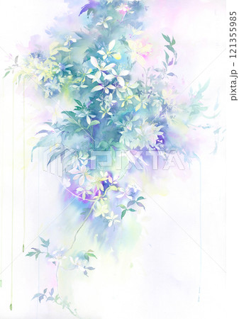 Inspiring Hand   Illustrated Floral Curly Motifs 121355985