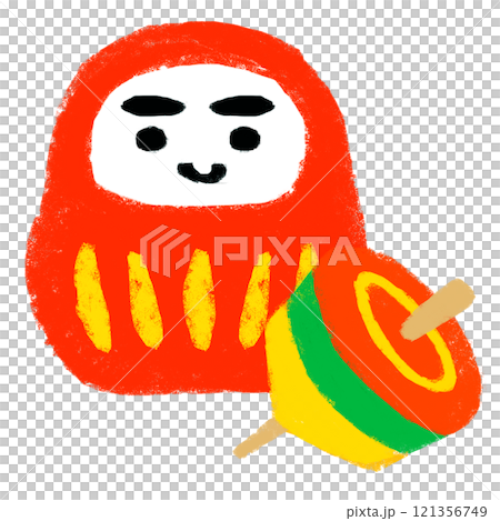 クレヨンタッチ　だるまと駒 121356749