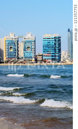 Gwangalli Beach in Busan, South Korea 121357755