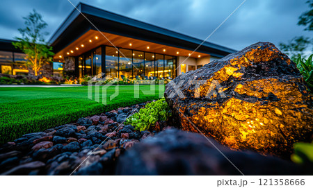 Modern Architecture with Landscape Design and Natural Elements 121358666