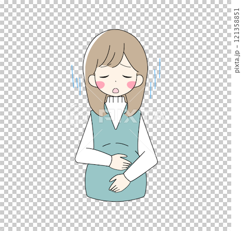 一個憂鬱的孕婦的插圖 一個憂鬱的孕婦的插圖 121358851