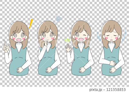 孕婦的上半身插圖集 121358853