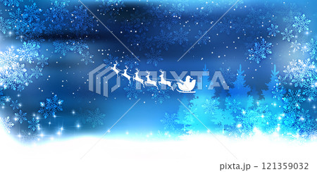雪　クリスマス　冬　光　背景	 121359032
