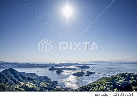 しまなみ海道 亀老山展望公園から望む瀬戸内海 Nikon Z50撮影 しまなみ海道 亀老山展望公園から望む瀬戸内海 Nikon Z50撮影 121359151