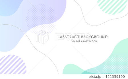 パステルカラーのグラデーションで作られたシンプルで抽象的な背景素材。16:9サイズのベクターイラスト 121359190