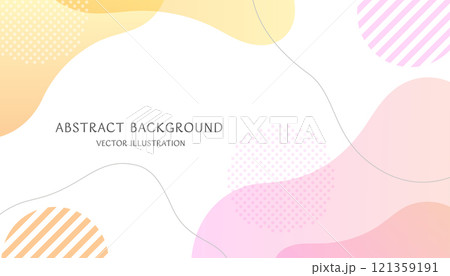 パステルカラーのグラデーションで作られたシンプルで抽象的な背景素材。16:9サイズのベクターイラスト 121359191