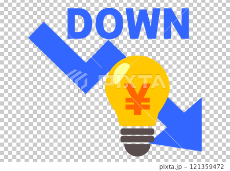 關於減少電費的燈泡插圖 關於減少電費的燈泡插圖 121359472