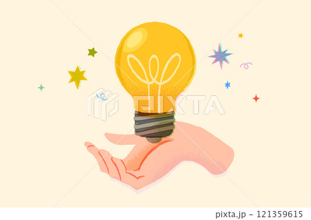 アイデアやひらめきのイメージイラスト 121359615