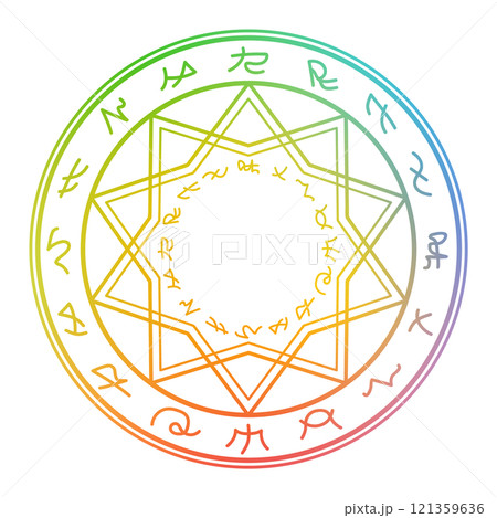 シンプルな魔法陣・カラフル シンプルな魔法陣・カラフル 121359636