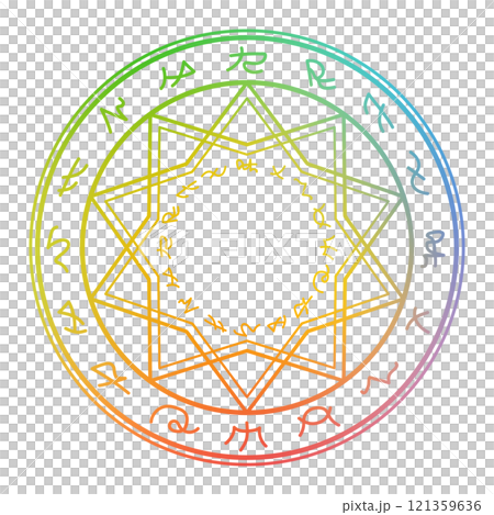 シンプルな魔法陣・カラフル シンプルな魔法陣・カラフル 121359636