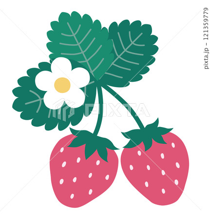 かわいい苺のベクターイラスト 121359779