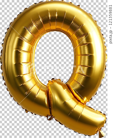 Gold yellow foil balloon letters for a cheerful and festive celebration. 121359881