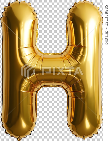 Gold yellow foil balloon letters for a cheerful and festive celebration. 121359885