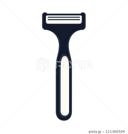 Minimalist Razor Icon with Silhouette and Thin Lines 121360504