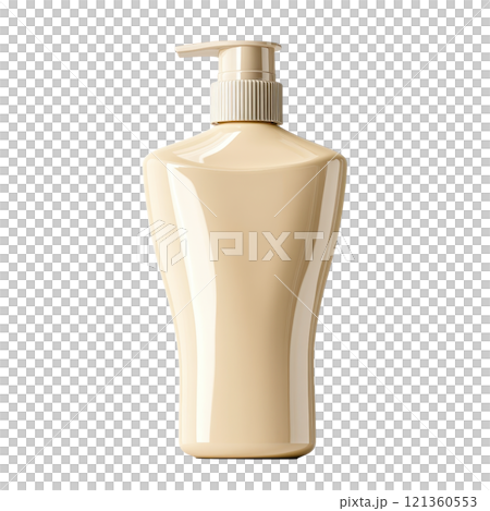 3D Shampoo Bottle Icon with Cap and Minimalist Design 3D Shampoo Bottle Icon with Cap and Minimalist Design 121360553