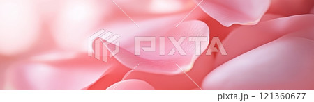 Delicate Rose Petals Cascading Softly Across a Serene Pastel Background Delicate Rose Petals Cascading Softly Across a Serene Pastel Background 121360677