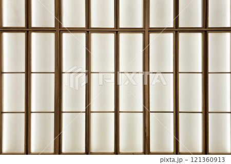 Glass Wall Background in Japanese Style. 121360913