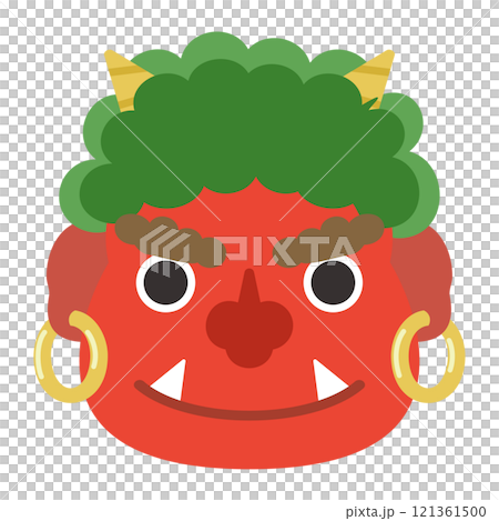 Illustration material of red demons from fairy tales and Setsubun 121361500