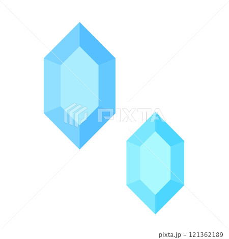 氷をイメージしたダイヤ型のアイコン　カラー 121362189