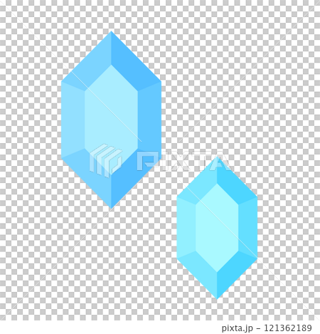 氷をイメージしたダイヤ型のアイコン　カラー 121362189