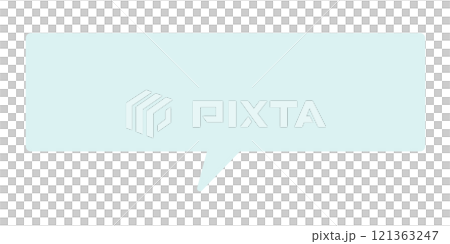 Simple horizontal speech bubble 5 (light blue, no line drawing) 121363247