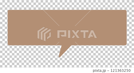 Simple horizontal speech bubble 5 (brown, no line drawing) 121363250