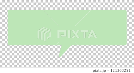 Simple horizontal speech bubble 5 (green, no line drawing) 121363251
