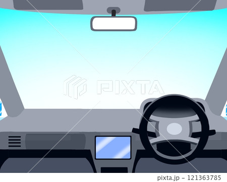 車の運転席 121363785