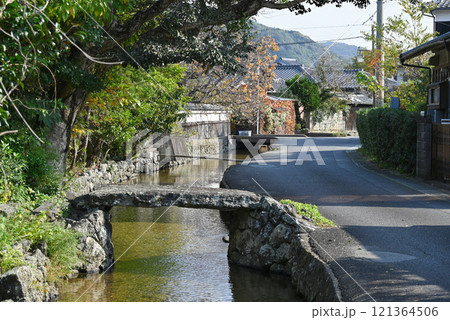 【山口県萩市】藍場川と石橋 【山口県萩市】藍場川と石橋 121364506