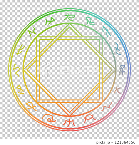 シンプルな魔法陣・カラフル 121364550