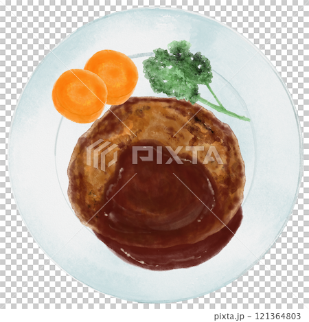 Hamburger painted in watercolor Hamburger painted in watercolor 121364803