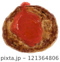 水彩で描いたハンバーグ 121364806
