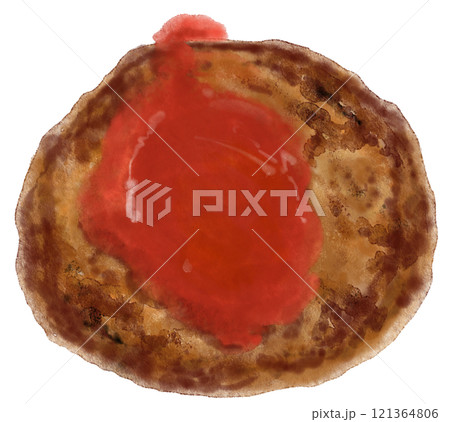 水彩で描いたハンバーグ 121364806