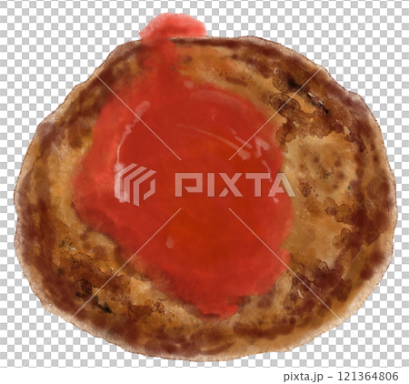 水彩で描いたハンバーグ 121364806