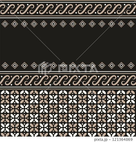 Javanese batik cloth texture vector element  design template 121364869