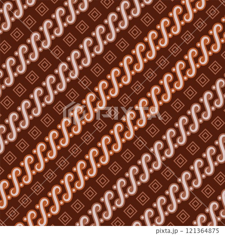 Javanese batik cloth texture vector element design template Javanese batik cloth texture vector element design template 121364875