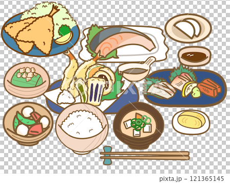 和食、美味しい和食のセット 和食、美味しい和食のセット 121365145