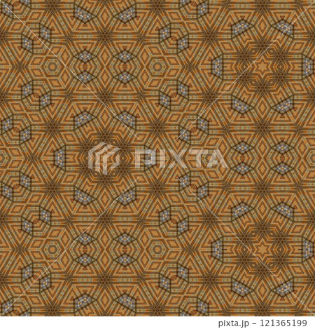 Luxury tiles design with mixed Spanish, Italian, Portuguese, Mexican, arabesque motifs. Innovation of Modern porcelain and ceramic flooring pattern design for unique interior and exterior decoration 121365199
