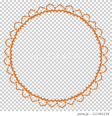 Orange elegant small heart round lace Orange elegant small heart round lace 121365239