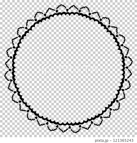 黒いエレガントな小さいハートの丸いレース 黒いエレガントな小さいハートの丸いレース 121365243