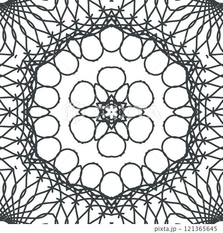 Abstract coloring page for coloring book, mandala making, color fill up practice etc 121365645