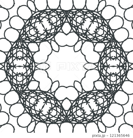Abstract coloring page for coloring book, mandala making, color fill up practice etc 121365646