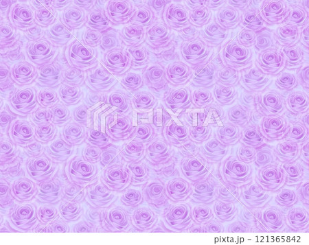 バラのシームレスパターン　E' 121365842