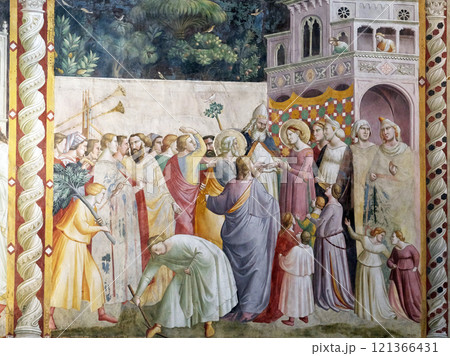 Marriage of the Virgin, detail from Stories of the Virgin, fresco by Taddeo Gaddi (1295-1366), Bandini Baroncelli Chapel in the Basilica di Santa Croce in Florence Marriage of the Virgin, detail from Stories of the Virgin, fresco by Taddeo Gaddi (1295-1366), Bandini Baroncelli Chapel in the Basilica di Santa Croce in Florence 121366431