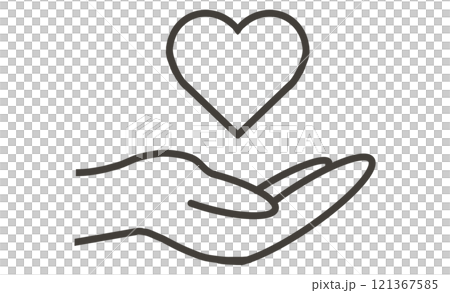 Hands and heart icon, symbolic design of love and support Hands and heart icon, symbolic design of love and support 121367585