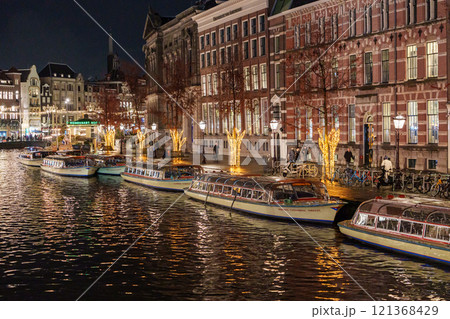 night time in amsterdam night time in amsterdam 121368429