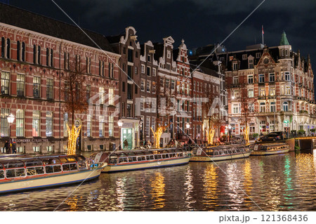 night time in amsterdam night time in amsterdam 121368436