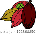 手描き　ひとまとまりのカカオ 121368850